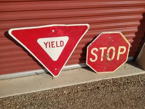 lot 59 image: Yield & Stop Signs