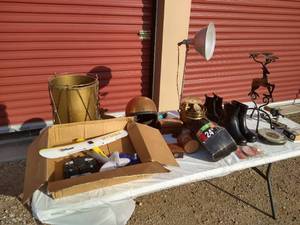 lot 71 image: Misc. Items - Lamps, Boots, Helmet, Etc