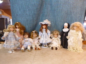 lot 73 image: Porcelain Dolls