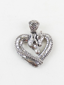 JAI John Hardy 925 Sterling Silver Giraffe Heart Pendant