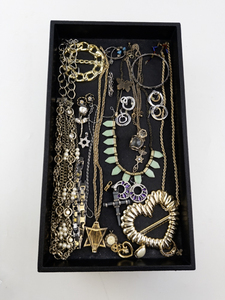 lot 68 image: Assorted Costume Jewelry Collection with Necklaces, Bracelets, and Pendants