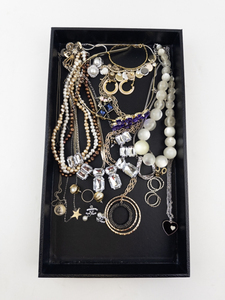 lot 80 image: Assorted Costume Jewelry Collection with Necklaces, Bracelets, and Earrings