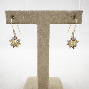lot 82 image: Pair of Vermeil Multi-Gemstone Dangle Earrings