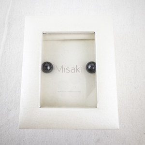 lot 103 image: Misaki Tahitian Black Pearl Stud Earrings with Box