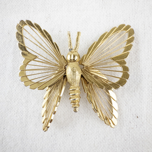 lot 117 image: Monet Gold-Tone Butterfly Brooch Pin 44mm
