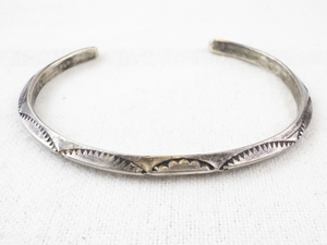 lot 168 image: Sterling Silver Cuff Bracelet Hand-Stamped Design