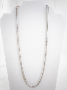 lot 213 image: Classic 24 Sterling Silver Braided Chain Necklace.