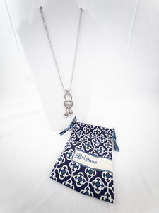 lot 221 image: Brighton Heart Locket Pendant Necklace with Drawstring Pouch