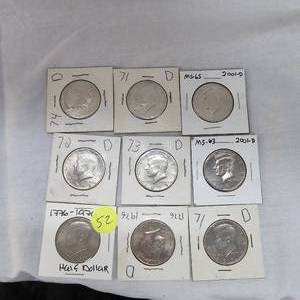 lot 52 image: 2001 D 50c MS65, 2001 D 50c MS63 Plus 7 others