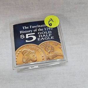 lot 69 image: 1795 $5 Fold Half Eagle Copy
