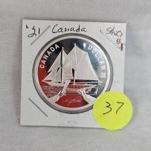 lot 37 image: 2021 1oz Canada $1