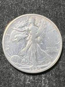 lot 13 image: 1920-D US WALKING LIBERTY HALF DOLLAR