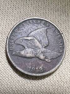 lot 28 image: 1858SL US FLYING EAGLE CENT