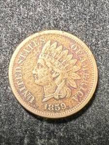 lot 44 image: 1859 US INDIAN HEAD CENT