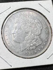 lot 45 image: 1921 US MORGAN SILVER DOLLAR