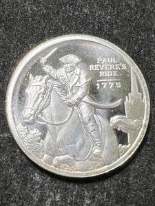 lot 46 image: HALF TROY OZ .999 FINE SILVER MONEY METALS ROUND