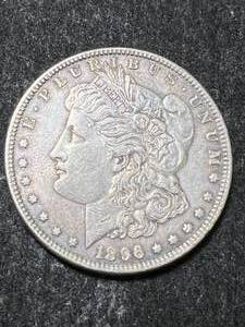 lot 64 image: 1896 US MORGAN SILVER DOLLAR