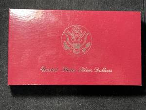 lot 80 image: 1983 US OLYMPIC SILVER DOLLAR IN ORIGINAL MINT BOX