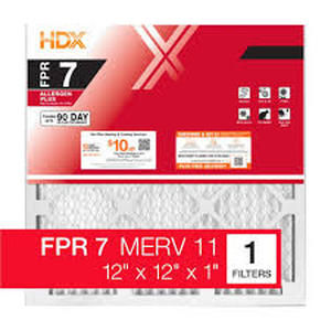 lot 2 image: Lot of HDX 12 in. x 12 in. x 1 in. Allergen Plus Pleated Air Filter FPR 7, MERV 11  Customer Returns See Pictures