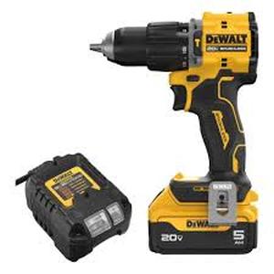 lot 66 image: DEWALT ATOMIC 20V Lithium-Ion Cordless 12 in. Hammer Drill Kit with 5.0 Ah Battery and Charger Customer Returns See Pictures