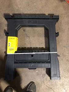 lot 20 image: Stanley 31 in. H Plastic Folding Sawhorse (2 Pack)  Customer Returns See Pictures