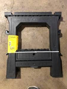 lot 53 image: Stanley 31 in. H Plastic Folding Sawhorse (2 Pack)  Customer Returns See Pictures