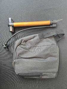 lot 129 image: Bicycle Frame Pump with Black Saddle Bag