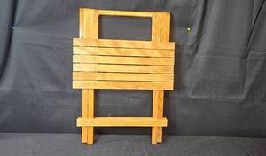 lot 143 image: Folding Wooden PatioTV Table