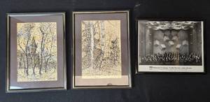 lot 162 image: Framed Art Set 2 Signed A. Anachev Ink Drawings and Minnesota Orchestra Photo