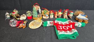 lot 170 image: Collection of Hallmark Christmas Ornaments and Mini Sweater Decoration