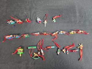 lot 184 image: Collection of Hallmark Miniature Rocking Horse and Toy Christmas Ornaments