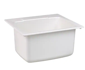 lot 20 image: MUSTEE22 in. x 25 in. x 13.75 in. Molded Fiberglass Drop in Utility Sink in White