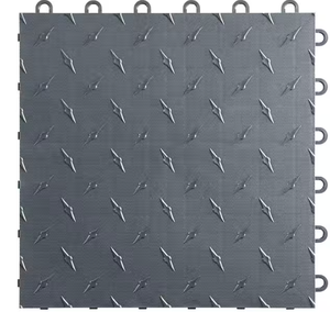 lot 28 image: (140 sq. ft.)12 in. W x 12 in. L Slate Gray Diamondtrax Home Polypropylene Commercial Garage Flooring (10-TilePack) 