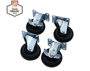 lot 44 image: 2 Pack (8 Casters)Husky4 in. Caster Kit for Regular Duty Steel Garage Base Cabinets