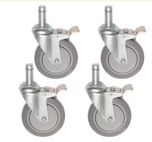 lot 45 image: 2 Pack (8 Casters)HDX5 in. Heavy Duty Industrial Stem Casters (4-Pack)