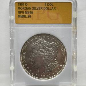 lot 17 image: 1904-O Morgan Silver Dollar  NPG MS66