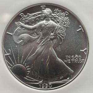 1990 American Silver Eagle – NGC Certified MS 69 – Fifth Year of Issue