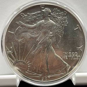 lot 35 image: 1987 American Silver Eagle (2nd Year)