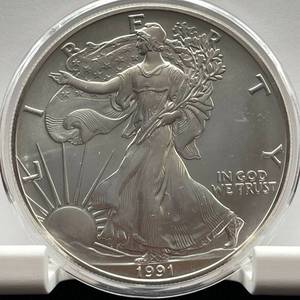 lot 39 image: 1991 American Silver Eagle