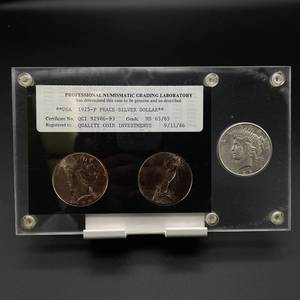 lot 27 image: 1925 Peace Silver Dollar  PNGL MS6565