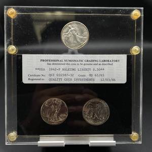 lot 31 image: 1942 Walking Liberty Half Dollar  PNGL MS6565