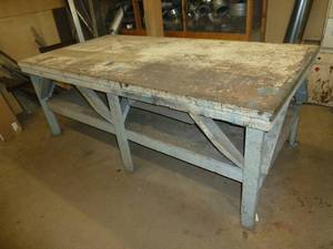 lot 13 image: Shop Table- 48 x 8 long