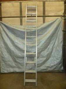 lot 111 image: Werner Aluminum Extension Ladder 20