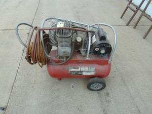 lot 148 image: AO Smith Portable Air Compressor 1 HP Red