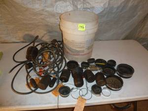 lot 156 image: Pail of Pressure Test Plugs & End Caps