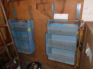 lot 159 image: Light Blue Wall Organizers Steel x 2