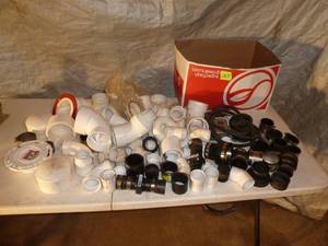 lot 167 image: Box PVC Floor Drains & Fittings