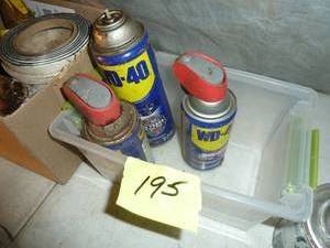 lot 195 image: 2 Boxes- WD 40, Oatey Glues
