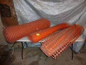 lot 238 image: Orange Safety Fence Rolls x 3