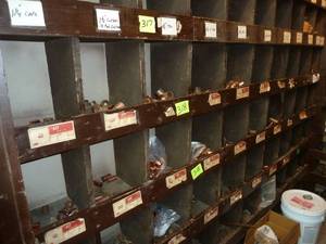 lot 317 image: Copper Fittings Middle 2 Rows of Bins